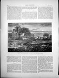 Antique Print The Bed The Serpentine Hyde Park During The Improvements 1870
