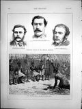 Old Print Ashantee War Native Kings Commanding Officers Expeditions 1873 19th