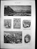 Old Sketches In Ladakh Thibet Scenery Lama'S Tomb Art Buddhists 1878 Victorian