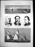 Old Print Serapis Passing Oude'S Palace Portrait Anthony Rothschild 1876 19th