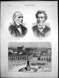 Antique Print Place Stanislas Nancy Portrait Garnier Pages Jules Favre 1870