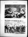 Antique Print After Sortie Frost Champigny Bill-Sticking At Versailles 1870