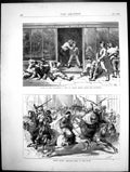 Antique Print Scene In Rue Lafayette Garde Mobile Spahis Passin Paris 1870 19th