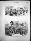 Old Print War Pictures Paris Scene On Boulevards Troops To Seat War 1870 19th