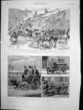 Antique Old Print Tour Governor-General Canada Use Dogs Holland Traffic 1889