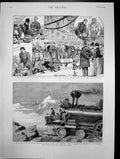 Antique Print Childrens New-Year Party Woolwich Canada Pacific Railway 1890