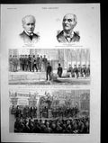 Antique Old Print Meeting New Parliament Belgrade Visit Emperor Germany 1889