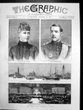 Antique Print Greek Royal Wedding Portrait Princess Sophie Duke Sparta 1889