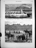 Old Print Afghan Campaign Sirdar Into India Prayer South Africa Dead 1880 19th