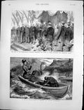 Antique Print Prince Wales Fisheries Exhibition Royalty Quebec Harbour 1883