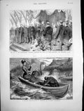 Antique Print Quebec Harbour Fisheries Exhibition Closed Prince Wales 1883 19th