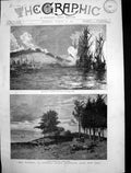 Original Old Antique Print Funeral General Grant Riverside Park New York 1885