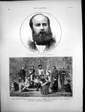 Old Antique Print Sc Allsop Mp India Garo Chiefs Captain Williamson 1873 19th
