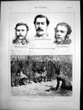 Antique Old Print Ashantee War Palaver Native Kings Commanding Officers 1873