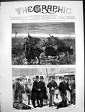 Antique Print Ancient Pilgrims Road Modern Pilgrims Rail Charing Cross 1874