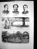 Antique Print Royal Welsh Fusiliers Burma Winter Taranaki New Zealand 1886 19th
