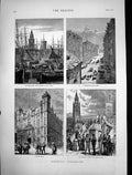 Antique Old Print Liverpool St Nicholas Church Signal Tower Sailors Home 1877