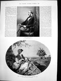 Original Old Antique Print Albert Prince Consort Her Majesty Prince Arthur 1880