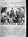 Antique Old Print Enos Fruit Salt Advert Pomona Bringing Fruits Hygeia 1885