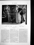 Antique Old Print Under One RoJames Payn Gent Opening Door Lady Inside 1879