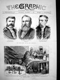Antique Old Print New Lord Mayor Sheriffs Tea Culture India Palumpore 1883 19th