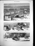 Old Antique Print Pilgrims Medina Queen Mentone Coolie Cycles India 1882 19th