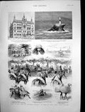 Antique Print Visit Earl Dufferin Dera Ghazi Khan Punjab Chapel Vienna 1888