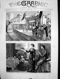 Old Antique Print Reign Terror Ireland Viceroy India Tour Train Sibi 1881 19th