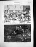 Antique Print Prince Wales Trichinopoly Railway Station Rock Pavilion 1876 19th