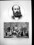 Antique Old Print Garo Chiefs Submission Capt Williamson Rongrengirri 1873 19th