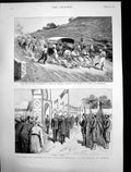 Antique Old Print Tour Czarevitch India Khedives Journey Nile Assouan 1891 19th
