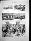 Original Old Antique Print Magic India Lord Lady Cranbrook Gen Wdding Kent 1888