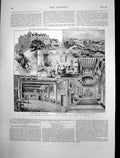 Old Antique Print Summer Palace Viceroy India Simla Gallery Ballroom 1889 19th