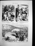 Antique Old Print Chapter Star India Calcutta Herzegovinian Insurrection 1876