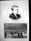 Old Antique Print Prince Waldemar Prussia Afghan War General Roberts 1879 19th