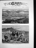 Antique Old Print Jellalabad Afghan War Camels Passing Under Koranjumrood1879