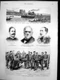 Original Old Antique Print Late Afghan War Royal Horse Artillery Decorated 1882