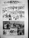 Antique Print Paper Chase King Williamstown South Africa Cholera Egypt 1883