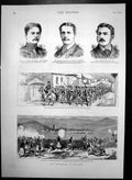 Old Antique Print Surrender Dulcigno Battle Martici Lieut Owen Henn 1880 19th