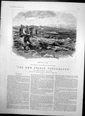 Antique Old Print New Prince Fortunatus W Black Grouse Shooting Heather 1889
