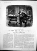 Old Antique Print New Prince Fortunatus W Black Hiding Face On Table 1889 19th