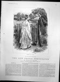 Original Old Antique Print New Prince Fortunatus Arrived At Doctors House 1889