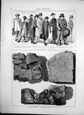 Antique Old Print Election Dean Stanley Preacher Tablet Chaldean Deluge 1872