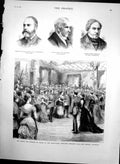 Antique Old Print Prince Wales Artillery Ball Sir Wm Palliser W Miller 1882