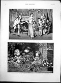 Antique Old Print Private Theatricals London Poor Window Gardening Child 1883