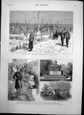 Antique Print Egypt Cemetery Tel El Kebir Bust Fielding Shire Taunton 1883 19th