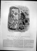 Original Old Antique Print New Prince Fortunatus Lionel Hing Door For Nina 1889