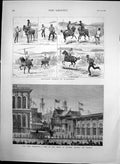 Antique Print Military Sports Aldershot Paris Exhibition From Railings 1878