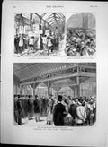 Original Old Antique Print Paris Exhibition Prince Wales Trocadero Seats 1878