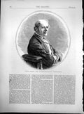 Original Old Antique Print Count Beust Austro-Hungarian Ambassador 1872 19th
